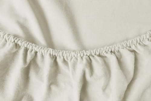 Spannbettuch Jersey mit Elasthan – 97% Baumwolle / 3% Elasthan, elastisches Spannbettlaken Weiß (90–100 × 200–220 cm)