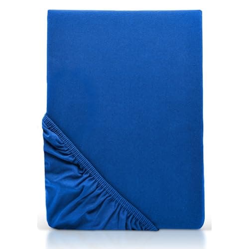 MOON-Luxury Spannbettlaken/Spannbetttuch Jersey-Stretch 230 g/m² OEKO-TEX – anthrazit, 90×200–100×220
