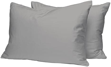 Pizuna Kissenbezüge 2er-Pack 40 x 80 cm Dunkelblau – 100% Langstapel-Baumwolle, 400 Fadenzahl