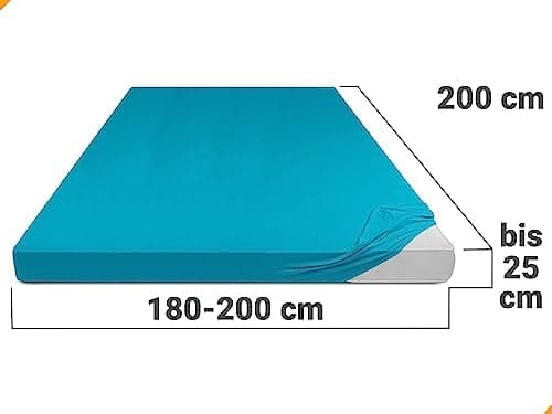 Jersey-Spannbetttuch – 100% Baumwolle, 180–200 x 200 cm