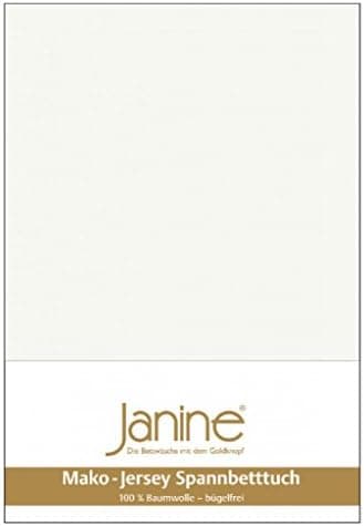 Janine Spannbettlaken Mako-Feinjersey Classic Jersey für Matratzen 180–200 x 200 cm