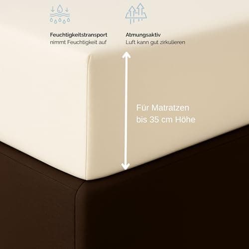 Spannbettlaken 120x200 cm – Jersey 100% Baumwolle – für Matratzen bis 25 cm Höhe