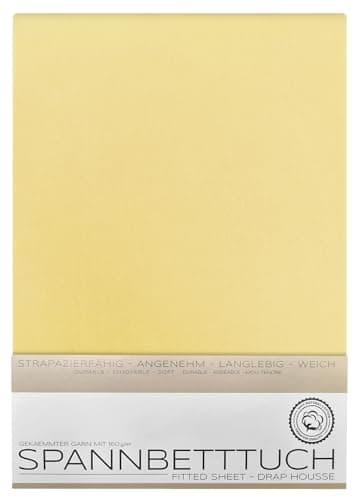 BEAUTEX Spannbetttuch aus Baumwolle – Premium Jersey 160 g/m², OEKO‑TEX STANDARD 100