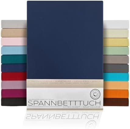 BEAUTEX Spannbetttuch aus Baumwolle – Premium Jersey 160 g/m², OEKO‑TEX STANDARD 100