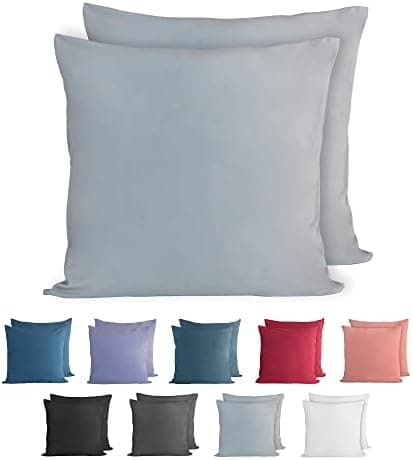 Komfortec Kissenbezüge 2er Set – 100% Baumwolle Premium Jersey (150 g/m²), superweich – OEKO‑TEX STANDARD 100