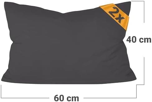 Doppelpack Baumwoll-Kissenbezüge 40 x 15 cm – Navyblau, schlichtes modernes Design