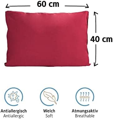 Komfortec Kissenbezüge 2er Set – 100% Baumwolle Premium Jersey (150 g/m²), superweich – OEKO‑TEX STANDARD 100