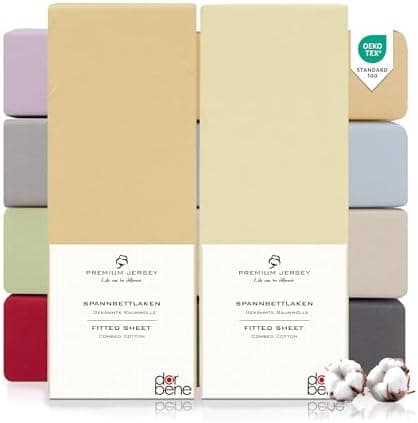 Spannbettlaken 90x200 – Jersey 100% gekämmte Baumwolle, passend für Matratzen bis 30 cm