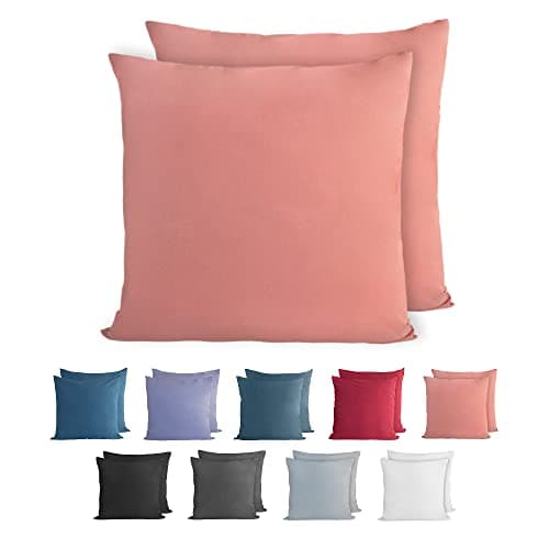 Komfortec Kissenbezüge 2er Set – 100% Baumwolle Premium Jersey (150 g/m²), superweich – OEKO‑TEX STANDARD 100