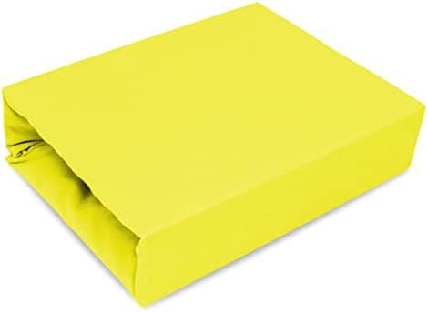 Elastisches Jersey-Spannbettlaken 90x180 cm – 100% Baumwolle, kuschelig warm