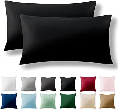 2er-Set Kissenbezüge 40 x 80 cm – Renforcé, 100% Baumwolle, superweich mit Reißverschluss, Babyrosa