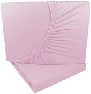 2er-Pack Jersey-Spannbettlaken 90x200–100x200 cm, 100% Baumwolle, Weiß