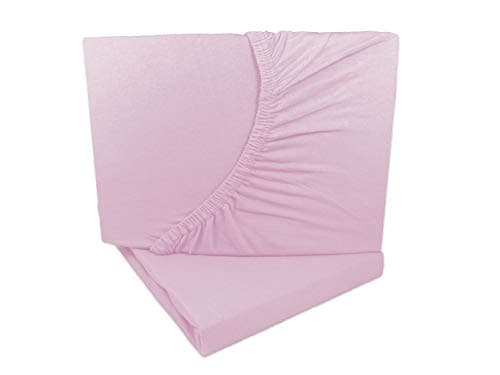 2er-Pack Jersey-Spannbettlaken 90x200–100x200 cm, 100% Baumwolle, Weiß