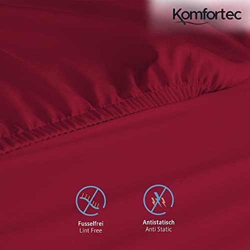 Komfortec Spannbettlaken 90x200 cm Jersey-Baumwolle – OEKO-TEX® Standard 100, Rundumgummizug für perfekte Passform, Weiß