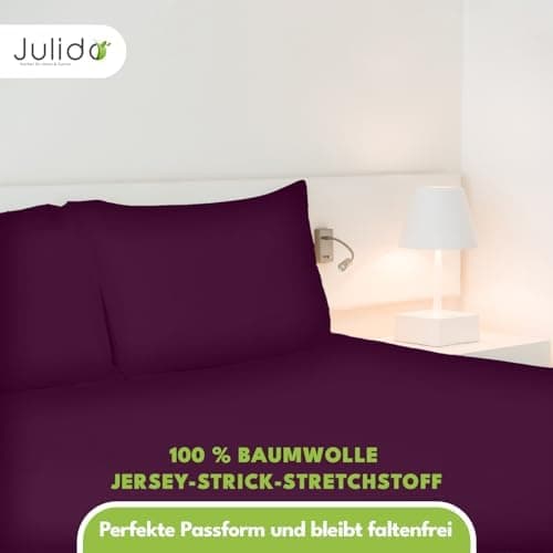 Julido Jersey-Spannbettlaken 140x200 cm – Baumwolle, OEKO-TEX® Standard 100, hautfreundlich & allergikergeeignet, Grün