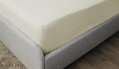 Spannbettuch Jersey mit Elasthan – 97% Baumwolle / 3% Elasthan, elastisches Spannbettlaken Weiß (90–100 × 200–220 cm)