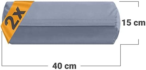 Doppelpack Baumwoll-Kissenbezüge 40 x 15 cm – Navyblau, schlichtes modernes Design