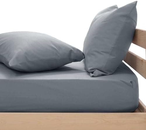 Jersey-Spannbettlaken 100% Baumwolle, 180 x 200 cm – Silber