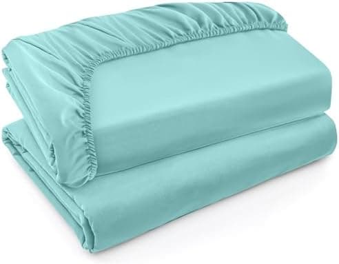 Utopia Bedding 2er-Set Spannbettlaken 140 x 200 cm – OEKO-TEX MADE IN GREEN zertifiziert – 35 cm Tiefe Tasche