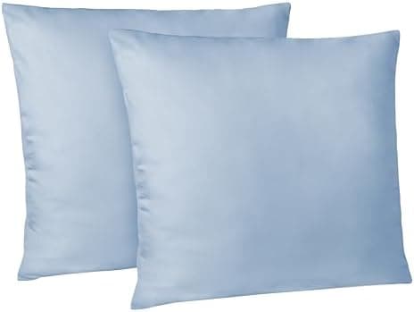 Dreamzie Kissenbezug 40x80 (2er Set) – Mikrofaser weich, OEKO-TEX STANDARD 100, Anthrazit mit Reißverschluss