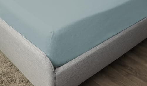 Spannbettuch Jersey mit Elasthan – 97% Baumwolle / 3% Elasthan, elastisches Spannbettlaken Weiß (90–100 × 200–220 cm)