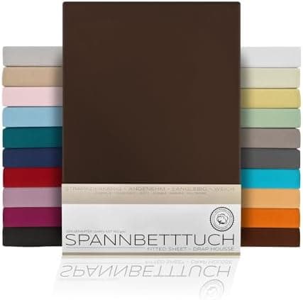BEAUTEX Spannbetttuch aus Baumwolle – Premium Jersey 160 g/m², OEKO‑TEX STANDARD 100