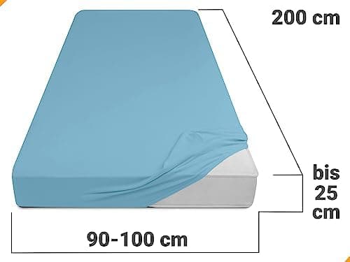 Jersey-Spannbetttuch – 100% Baumwolle, 180–200 x 200 cm