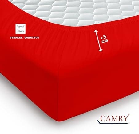 Camry Spannbettlaken 180x200–200x200 cm – Baumwoll‑Jersey Orange