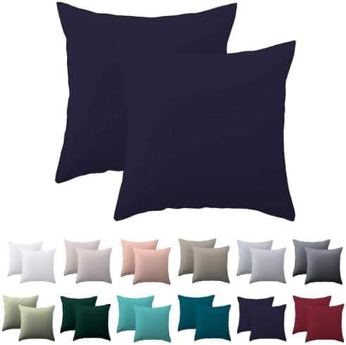 Kissenbezug 40x80 cm 2er Set – 100% Mikrofaser Beige, weich & bügelfrei mit Reißverschluss
