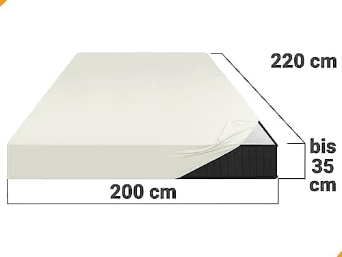 Jersey-Spannbetttuch – 100% Baumwolle, 180–200 x 200 cm
