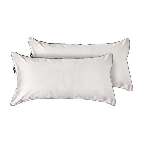 Cloudpillo Kissenbezug 40x80 cm 2er‑Pack – Premium atmungsaktive Baumwolle, ultraweich, mit Reißverschluss, antibakterie