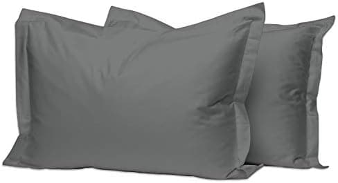 Pizuna Kissenbezüge 2er-Pack 40 x 80 cm Dunkelblau – 100% Langstapel-Baumwolle, 400 Fadenzahl