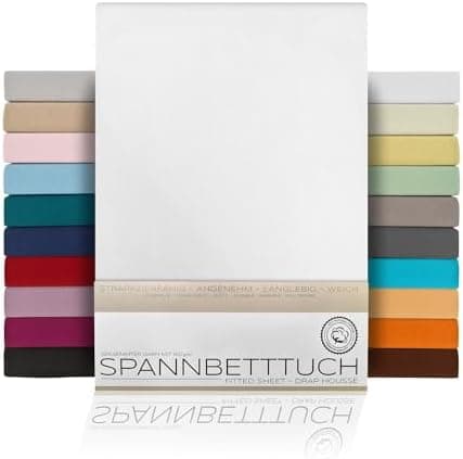 BEAUTEX Spannbetttuch aus Baumwolle – Premium Jersey 160 g/m², OEKO‑TEX STANDARD 100