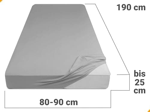 Jersey-Spannbetttuch – 100% Baumwolle, 180–200 x 200 cm
