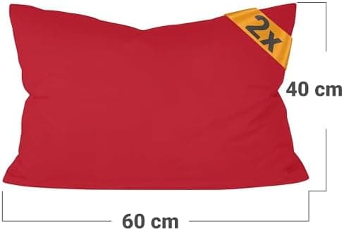 Doppelpack Baumwoll-Kissenbezüge 40 x 15 cm – Navyblau, schlichtes modernes Design