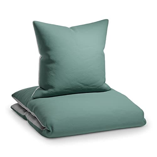 sleepwise Bettwäsche 135x200 Mikrofaser – ÖKO‑TEX zertifiziert, bügelfrei & knitterfrei, 2‑tlg. (inkl. 80x80 cm Kissenbe