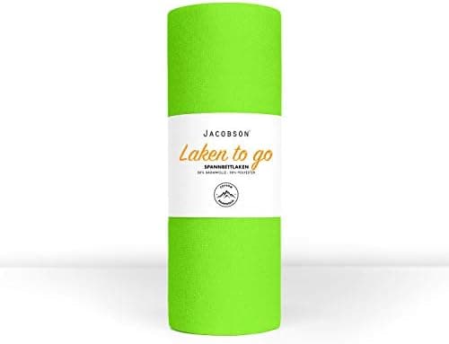 Jacobson Jersey-Spannbettlaken – 50% Baumwolle/50% Polyester, elastisch & hautsympathisch – 180–200 x 200 cm, 1er Set, N
