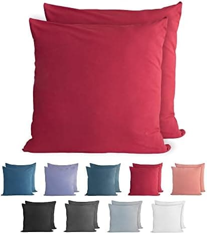 Komfortec Kissenbezüge 2er Set – 100% Baumwolle Premium Jersey (150 g/m²), superweich – OEKO‑TEX STANDARD 100