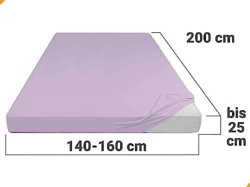 Jersey-Spannbetttuch – 100% Baumwolle, 180–200 x 200 cm