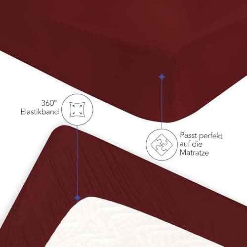 Dreamzie Spannbettlaken 120x200 cm – 100% Mikrofaser, Hoher Steg bis 35 cm