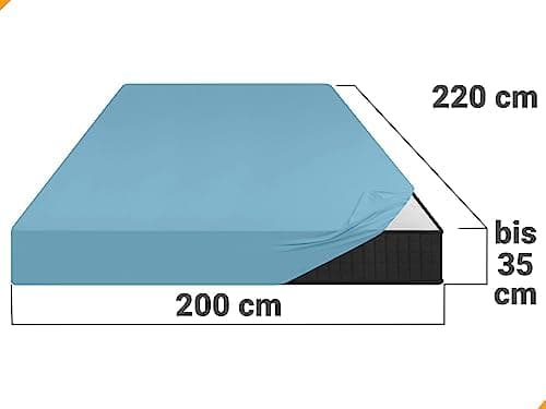 Jersey-Spannbetttuch – 100% Baumwolle, 180–200 x 200 cm