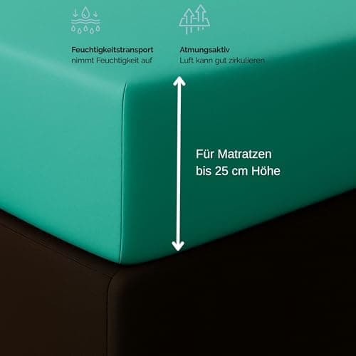 Spannbettlaken 120x200 cm – Jersey 100% Baumwolle – für Matratzen bis 25 cm Höhe