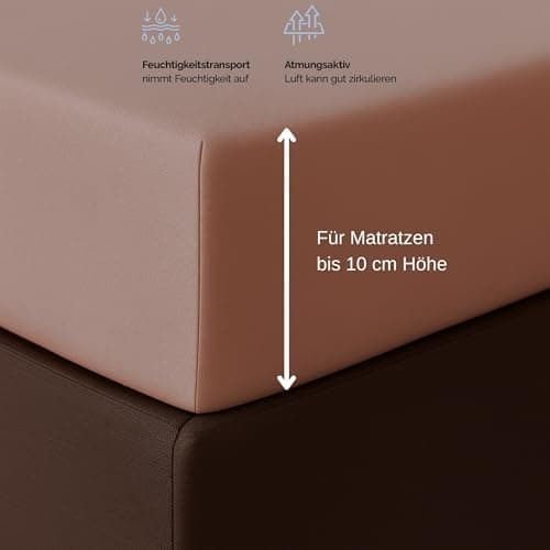 Spannbettlaken 120x200 cm – Jersey 100% Baumwolle – für Matratzen bis 25 cm Höhe