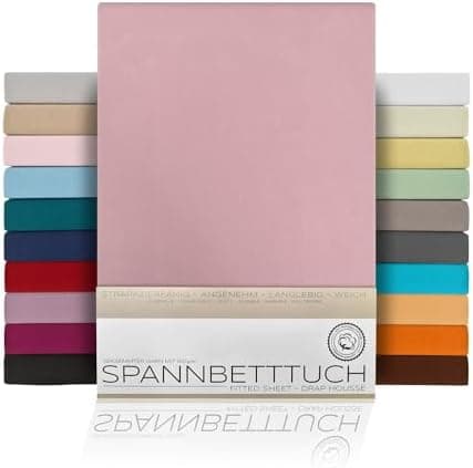 BEAUTEX Spannbetttuch aus Baumwolle – Premium Jersey 160 g/m², OEKO‑TEX STANDARD 100