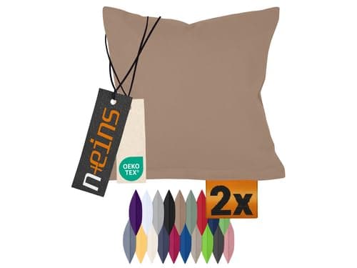 Doppelpack Baumwoll-Kissenbezüge 40 x 15 cm – Navyblau, schlichtes modernes Design