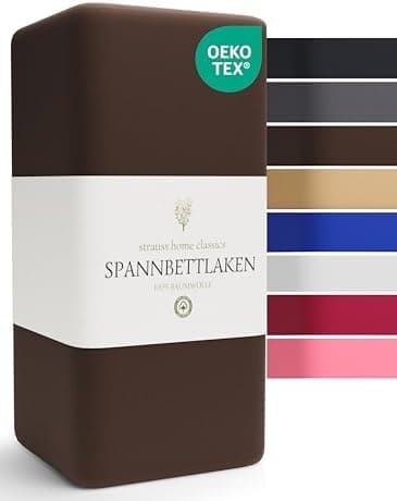 Jersey-Spannbettlaken / Spannbetttuch – 100% Baumwolle, 180x200–200x200 cm