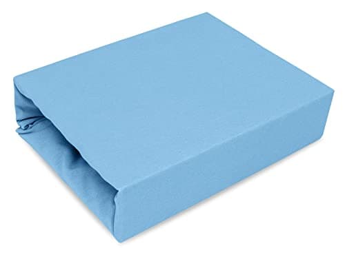 Elastisches Jersey-Spannbettlaken 90x180 cm – 100% Baumwolle, kuschelig warm