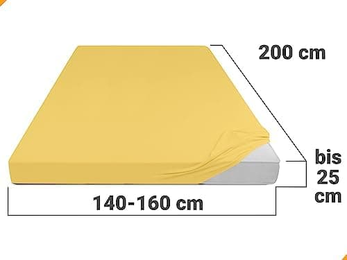 Jersey-Spannbetttuch – 100% Baumwolle, 180–200 x 200 cm