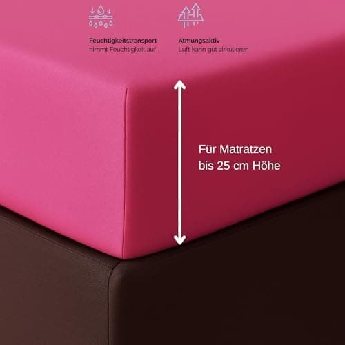 Spannbettlaken 120x200 cm – Jersey 100% Baumwolle – für Matratzen bis 25 cm Höhe