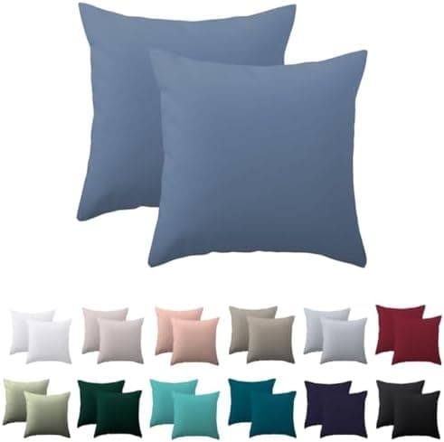 Kissenbezug 40x80 cm 2er Set – 100% Mikrofaser Beige, weich & bügelfrei mit Reißverschluss